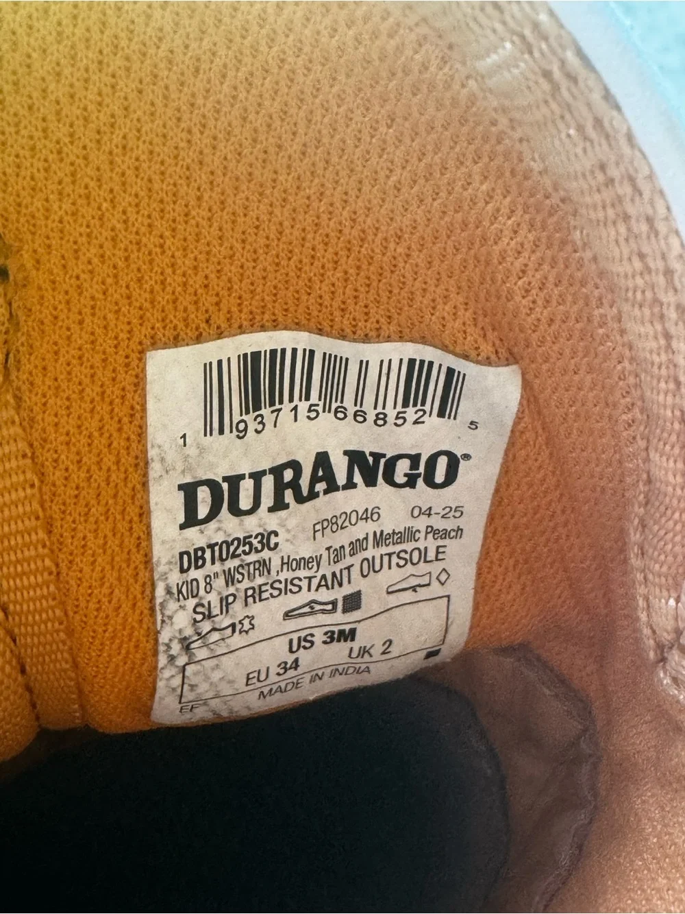 Durango Kids Brown & Light Pink Western Boots